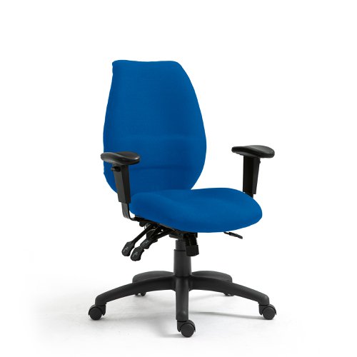 41467NA - Nautilus Designs Thames Ergonomic High Back 24 Hour Multi-Functional Synchronous Operator Chair With Multi-Adjustable Arms Blue - DPA1431FBSY/ABL