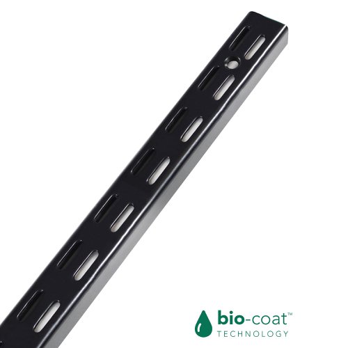 Bio-Coat Antibacterial Twin Slot Upright - 430mm - Black - 2 Pack