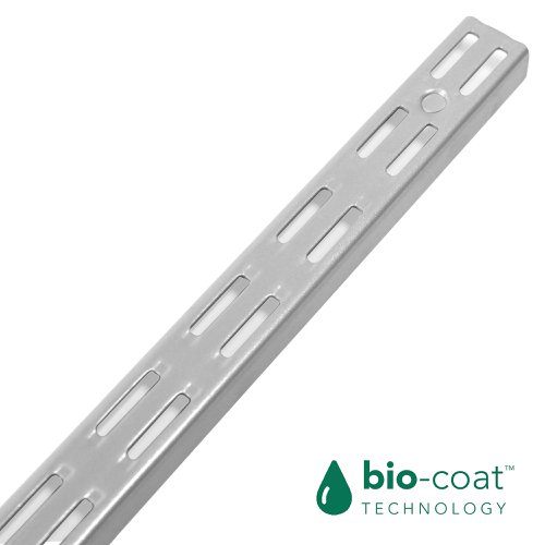 Bio-Coat Antibacterial Twin Slot Upright - 710mm - Silver - 2 Pack