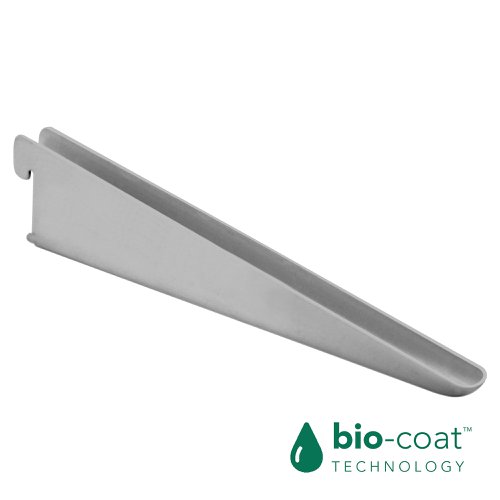 Bio-Coat Antibacterial Twin Slot U Bracket - 120mm - Silver - 10 Pack