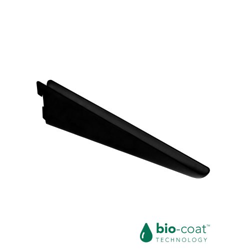 Bio-Coat Antibacterial Twin Slot U Bracket - 270mm - Black - 10 Pack