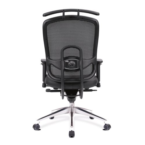 Nautilus Designs Freedom High Back Mesh Executive Office Chair With Coat Hanger and Height Adjustable Arms Black - DPA80HBSY/ACH