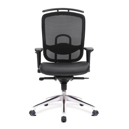 Nautilus Designs Freedom High Back Mesh Executive Office Chair With Coat Hanger and Height Adjustable Arms Black - DPA80HBSY/ACH