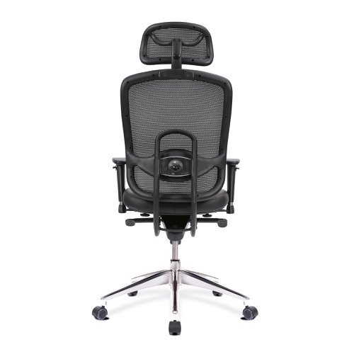 Nautilus Designs Liberty High Back Mesh Executive Office Chair With Adjustable Headrest and Height Adjustable Arms Black - DPA80HBSY/AHR