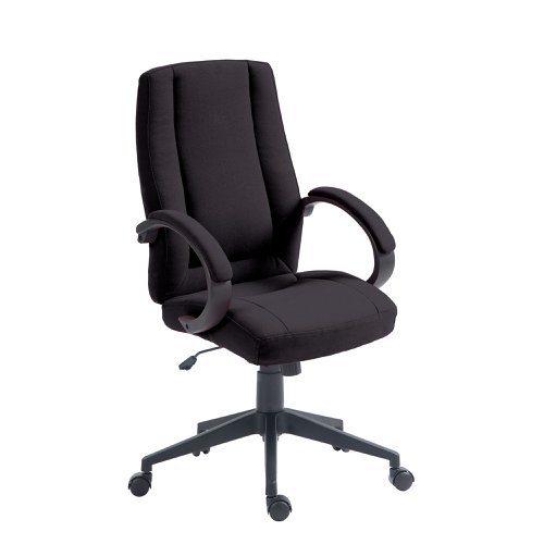 High Back Fabric Manager Chair with Padded Armrests, Deep Plush Back and Seat & Butterfly Mechanism
