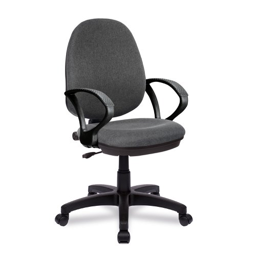 Java Medium Back Operator Chair - Single Lever with Fixed Arms - Grey