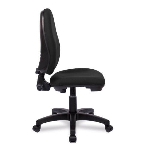 Nautilus Designs Java 100 Medium Back Single Lever Fabric Operator Office Chair Without Arms Black - BCF/I300/BK