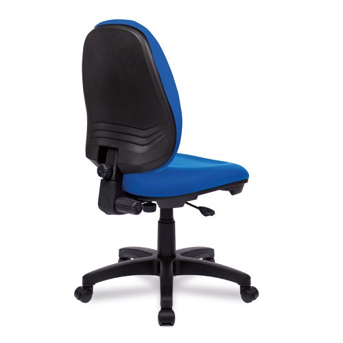 Nautilus Designs Java 100 Medium Back Single Lever Fabric Operator Office Chair Without Arms Blue - BCF/I300/BL