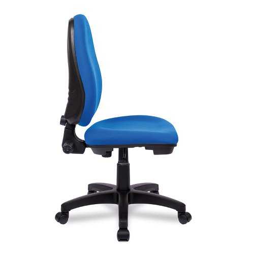 Nautilus Designs Java 100 Medium Back Single Lever Fabric Operator Office Chair Without Arms Blue - BCF/I300/BL