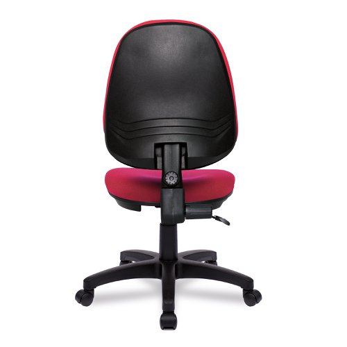 Nautilus Designs Java 100 Medium Back Single Lever Fabric Operator Office Chair Without Arms Red - BCF/I300/RD