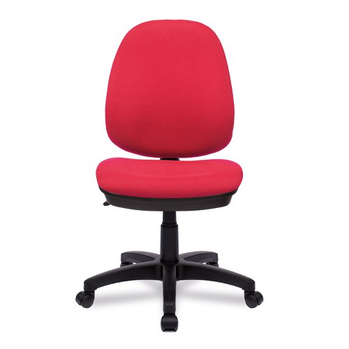 Nautilus Designs Java 100 Medium Back Single Lever Fabric Operator Office Chair Without Arms Red - BCF/I300/RD