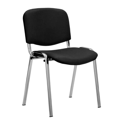Iso Chrome Framed Stackable Conference/Meeting Chair - Black - Minimum Order Quantity -10