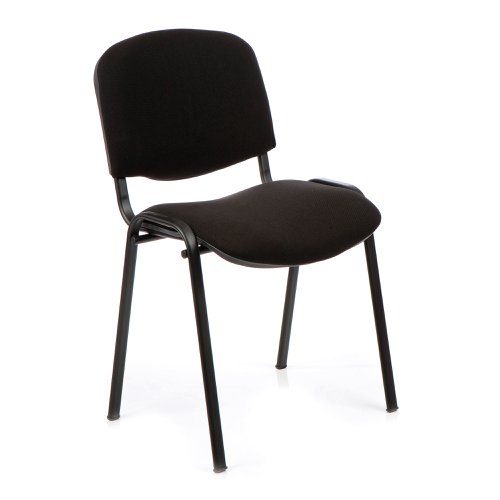Iso Black Framed Stackable Conference/Meeting Chair - Black - Minimum Order Quantity -10