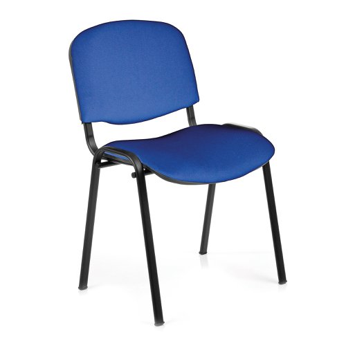 Iso Black Framed Stackable Conference/Meeting Chair - Blue - Minimum Order Quantity -10