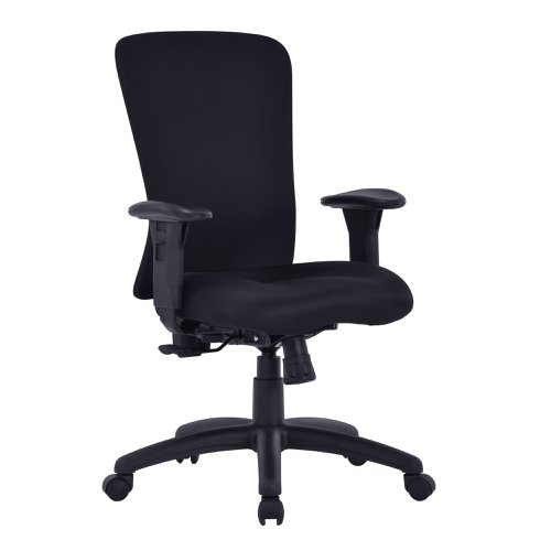 Fortis Bariatric Task/Manager Chair with Integrated Lumbar Support - Black
