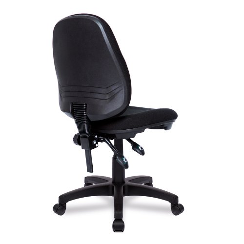 Nautilus Designs Java 200 Medium Back Twin Lever Fabric Operator Office Chair Without Arms Black - BCF/P505/BK