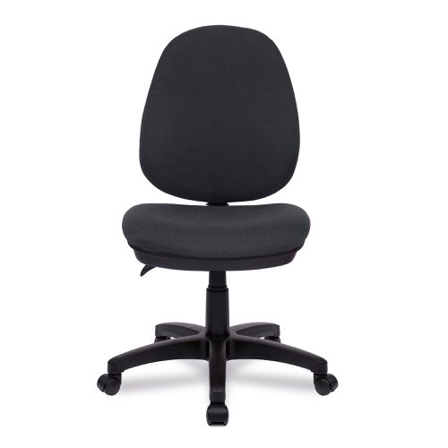 Nautilus Designs Java 200 Medium Back Twin Lever Fabric Operator Office Chair Without Arms Black - BCF/P505/BK