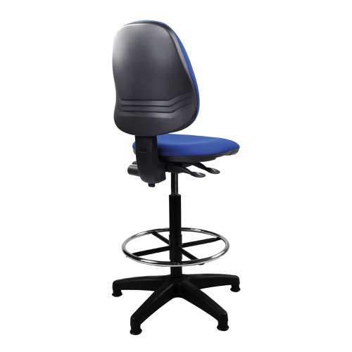 Nautilus Designs Java 200 Medium Back Twin Lever Fabric Draughtsman Operator Chair Without Arms Blue - BCF/P505/BL/FCK