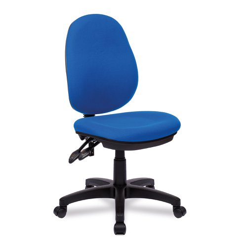 Nautilus Designs Java 200 Medium Back Twin Lever Fabric Operator Office Chair Without Arms Blue - BCF/P505/BL
