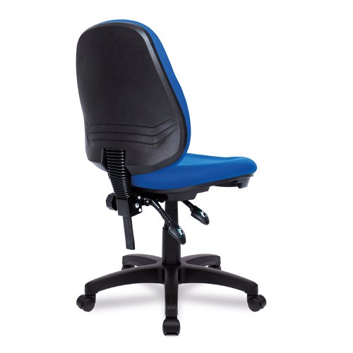 Nautilus Designs Java 200 Medium Back Twin Lever Fabric Operator Office Chair Without Arms Blue - BCF/P505/BL
