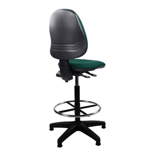 Nautilus Designs Java 200 Medium Back Twin Lever Fabric Draughtsman Operator Chair Without Arms Green - BCF/P505/GN/FCK