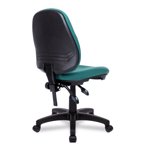 Nautilus Designs Java 200 Medium Back Twin Lever Fabric Operator Office Chair Without Arms Green - BCF/P505/GN