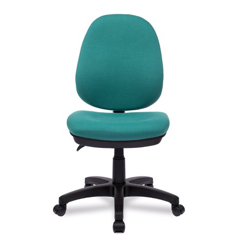 Nautilus Designs Java 200 Medium Back Twin Lever Fabric Operator Office Chair Without Arms Green - BCF/P505/GN