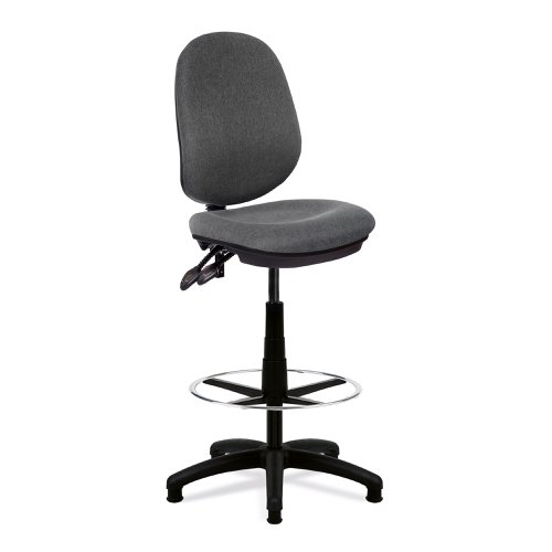 Java 200 Medium Back Draughtsman Chair - Twin Lever - Grey | BCF/P505/GY/FCK | Nautilus Designs