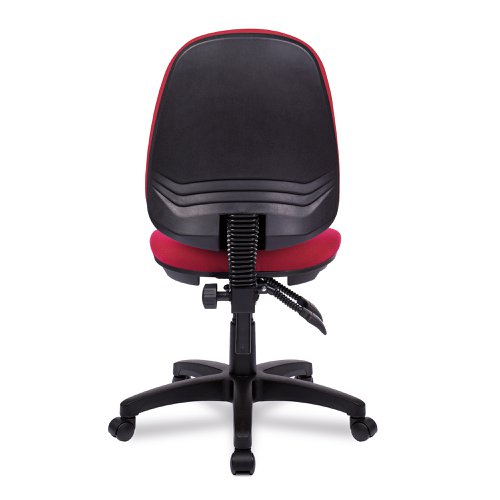 Nautilus Designs Java 200 Medium Back Twin Lever Fabric Operator Office Chair Without Arms Red - BCF/P505/RD