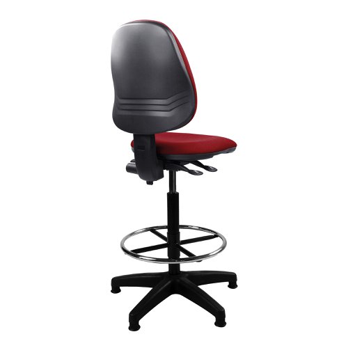 Nautilus Designs Java 200 Medium Back Twin Lever Fabric Draughtsman Operator Chair Without Arms Red - BCF/P505/RD/FCK