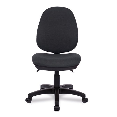 Nautilus Designs Java 300 Medium Back Synchronous Triple Lever Fabric Operator Office Chair Without Arms Black - BCF/P606/BK