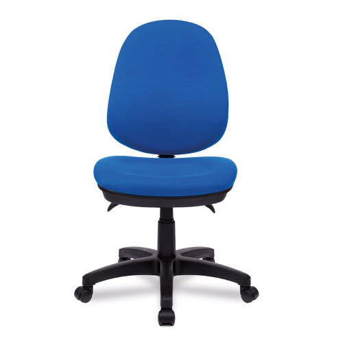 Nautilus Designs Java 300 Medium Back Synchronous Triple Lever Fabric Operator Office Chair Without Arms Blue - BCF/P606/BL