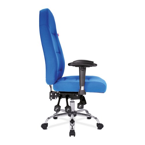 Nautilus Designs Babylon High Back Fabric 24 Hour Synchronous Task Operator Office Chair With Multi-Adjustable Arms Black - BCF/R440/BK
