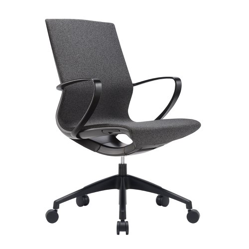 Aeros Medium Back Executive Task Chair with Minimalistic Design, Integrated Height Control and Weight Activated Auto Balance Mechanism - Black