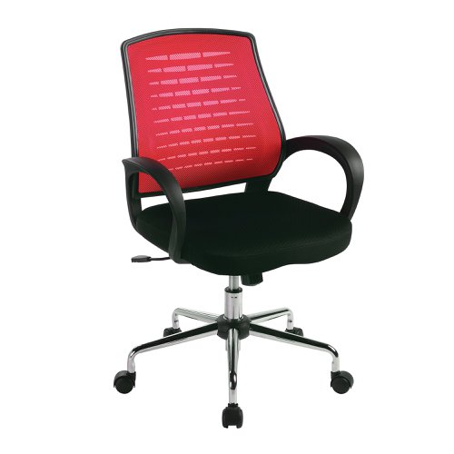 Carousel Medium Mesh Back Operator Chair - Raspberry
