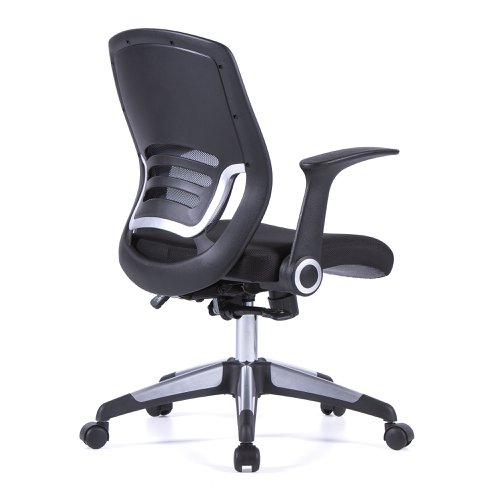 Nautilus Designs Graphite Medium Back Mesh Task Operator Office Chair With Folding Arms Grey - BCM/F560/GY