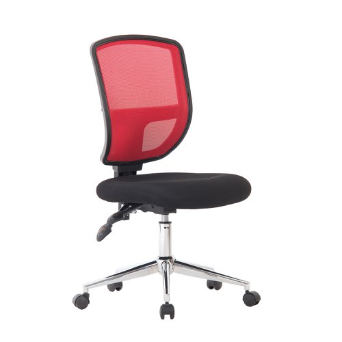 Nexus High Back Designer Mesh Operator Chair with Sculptured Lumbar and Spine Support - Red