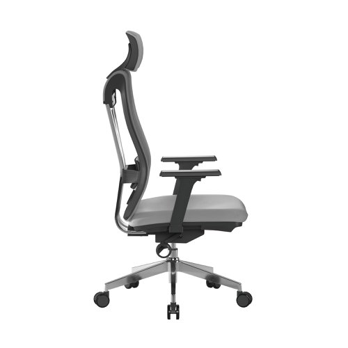 Highly Adjustable Eco-Friendly Mesh Chair Certified for 24 Hour Usage - Grey | BCM/M355/GY | Nautilus Designs