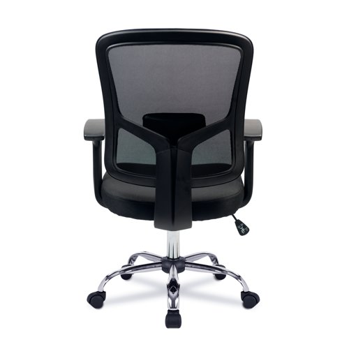 Nautilus Designs Crusader Designer High Back Mesh Task Operator Office Chair With Fixed Arms Black - BCM/S550/BK