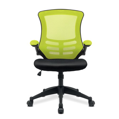 40648NA | One of our most popular high back mesh chairs features a fully reclining tilt mechanism lockable in the upright position - adjustable to suit the individual's bodyweight (tension control), folding arms, an AIRFLOW mesh seat, posture contoured mesh back and a stylish black shell with sturdy matching 5 star base. It will provide you with comfort and style for any desired purpose.
