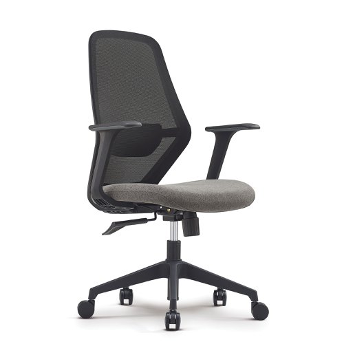 Nautilus Designs Orbit High Back Mesh Task Operator Office Chair Two Tone Design With Fixed Arms Black/Grey - BCM/V630/BK-GY