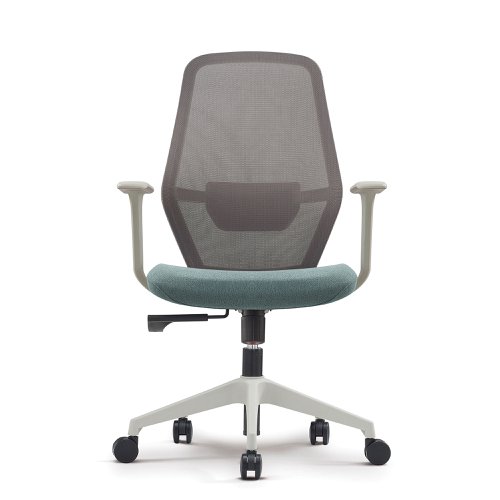 Nautilus Designs Orbit High Back Mesh Task Operator Office Chair Two Tone Design With Fixed Arms Grey/Teal - BCM/V630/GY-TL