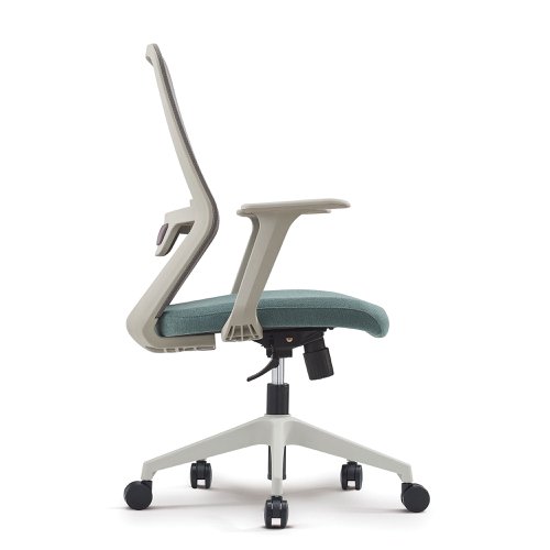 Nautilus Designs Orbit High Back Mesh Task Operator Office Chair Two Tone Design With Fixed Arms Grey/Teal - BCM/V630/GY-TL