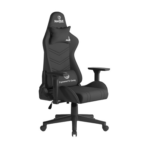 Nautilus Designs Apollo Ergonomic Gaming Chair With 4D Multi-Dimensional Armrests and 155 Degree Tilt Black - BCP/B390/BK-BK