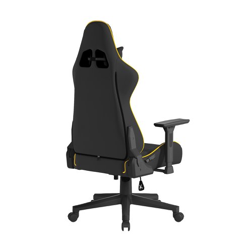 Nautilus Designs Apollo Ergonomic Gaming Chair With 4D Multi-Dimensional Armrests and 155 Degree Tilt Yellow/Black - BCP/B390/BK-YL 58309NA