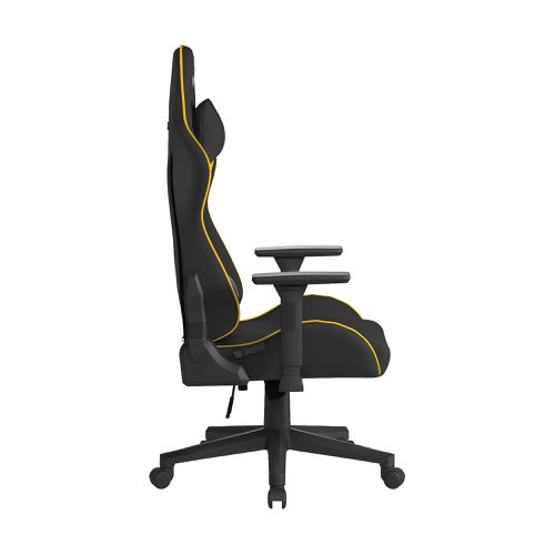 Nautilus Designs Apollo Ergonomic Gaming Chair With 4D Multi-Dimensional Armrests and 155 Degree Tilt Yellow/Black - BCP/B390/BK-YL 58309NA