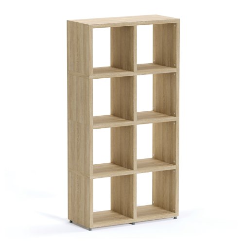 Boon - 8x Cube Shelf Storage System - 1470x740x330mm - Oak