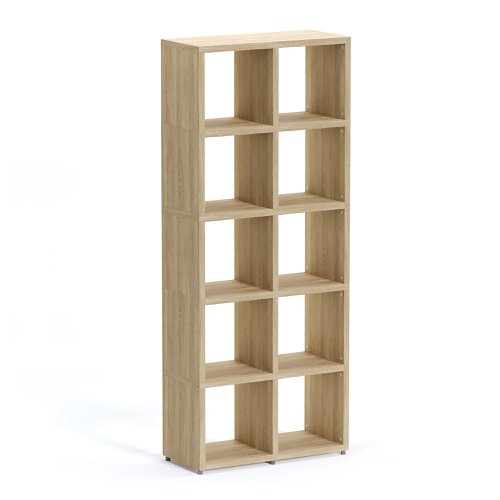 Boon - 10x Cube Shelf Storage System - 1830x740x330mm - Oak