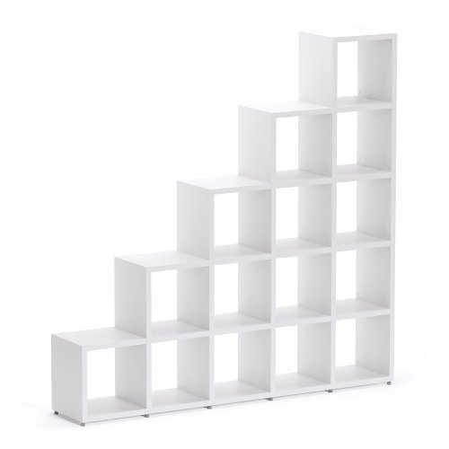 Boon - 15x Cube Stepped Shelf Storage System - 1830x1810x330mm - White