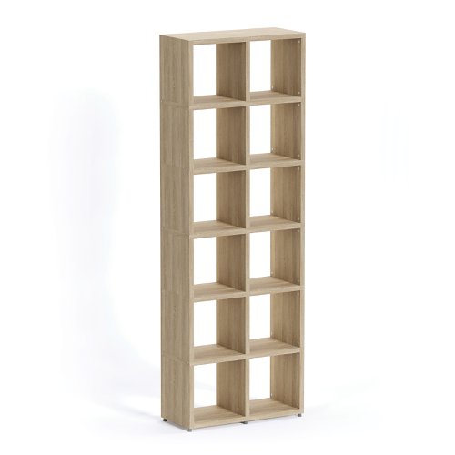 Boon - 12x Cube Shelf Storage System - 2180x740x330mm - Oak